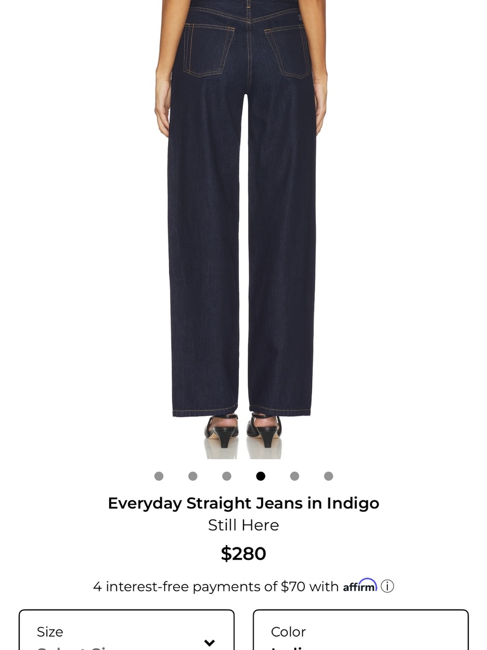 Still Here Everyday Jeans - Dark Indigo - Picture 6 of 6